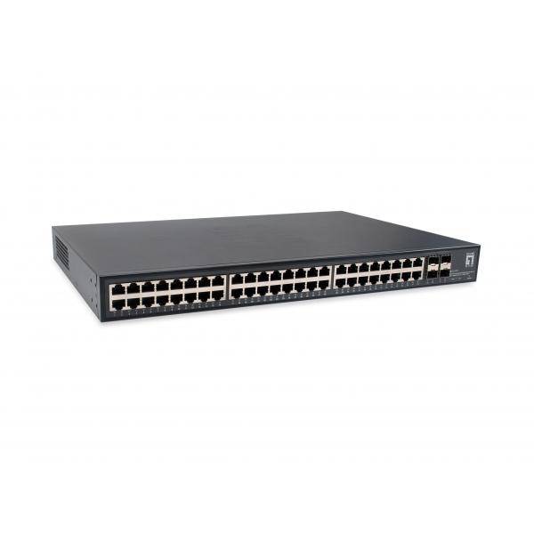 LevelOne GTU-5211 - Switch - unmanaged - 48 x 10/100/1000 + 4 x 10Gb Ethernet SFP+