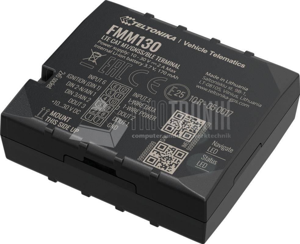 Teltonika FMM130 CAT M1 / GNSS / Bluetooth Terminal mit interner Antenne und Back-Up-Batterie