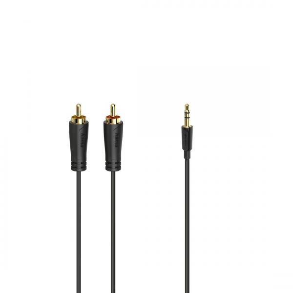 Hama 3.5mm Jack Plug to 2x RCA Plugs, Gold-plated, 1.5 Metre