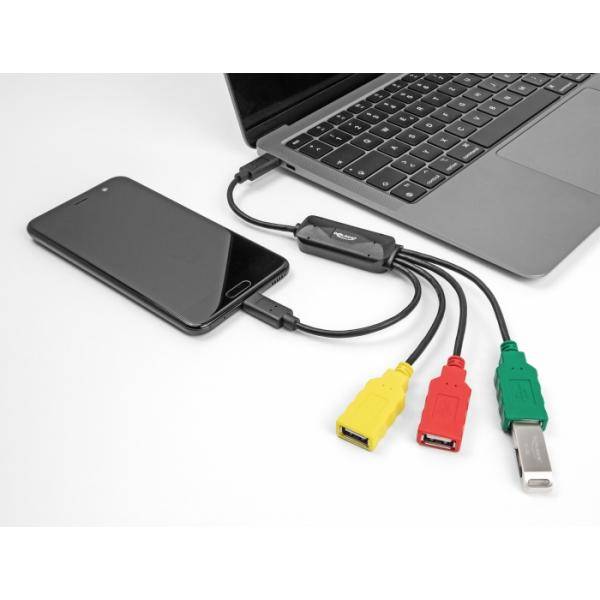 DeLOCK flexibler USB 2.0 Hub, 4 Port, USB St. C