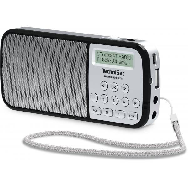 TechniSat Techniradio RDR Taschenradio DAB+, UKW AUX, USB Taschenlampe Silber