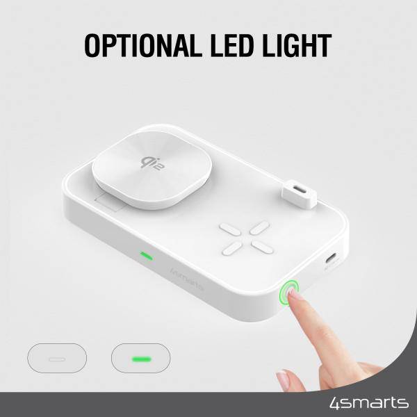 4smarts Trident - Kabelloses Ladegerät - Qi2 + AC-Netzteil - 25 Watt - 1 A - 2 Ausgabeanschlussstellen (24 pin USB-C)