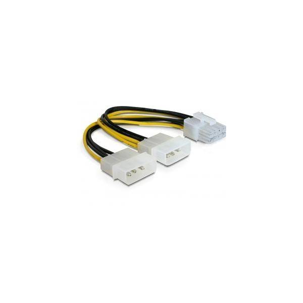 Stromkabel Delock 2x Molex 4pin St -> PCI Express 8pin inter