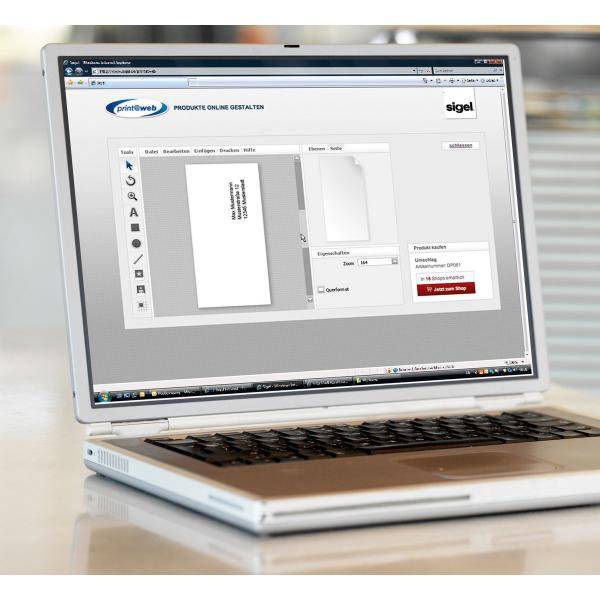 sigel Umschlag, transparent, gummiert, DIN lang, 100 g/qm (8200136)