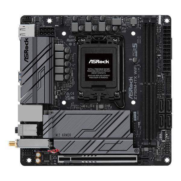 ASRock Z790M-ITX WiFi Mainboard Sockel (PC) Intel® 1700 Formfaktor (Details) Mini-ITX Mainboard-Chipsatz Intel® Z790