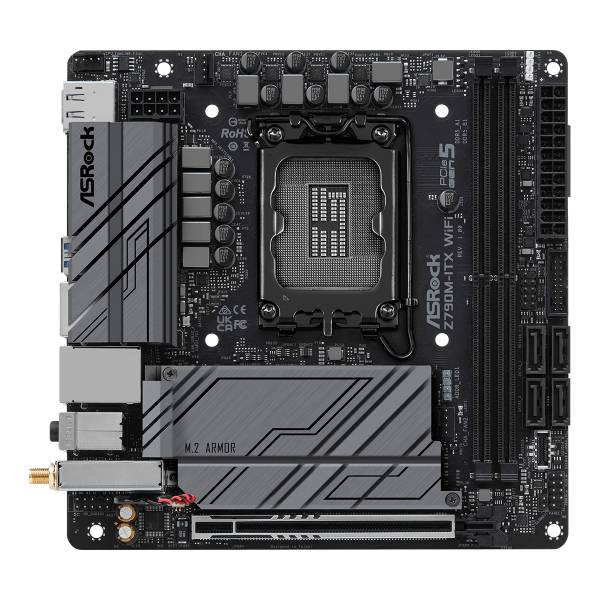 ASRock Z790M-ITX WiFi Mainboard Sockel (PC) Intel® 1700 Formfaktor (Details) Mini-ITX Mainboard-Chipsatz Intel® Z790