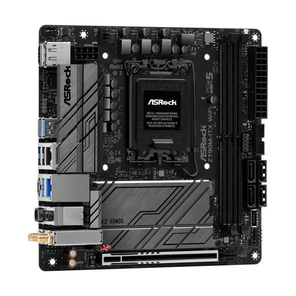 ASRock Z790M-ITX WiFi Mainboard Sockel (PC) Intel® 1700 Formfaktor (Details) Mini-ITX Mainboard-Chipsatz Intel® Z790