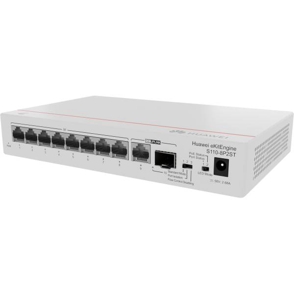 Huawei eKitEngine S110 Series S110-8P2ST - Switch - 1 x Gigabit SFP + 8 x 10/100