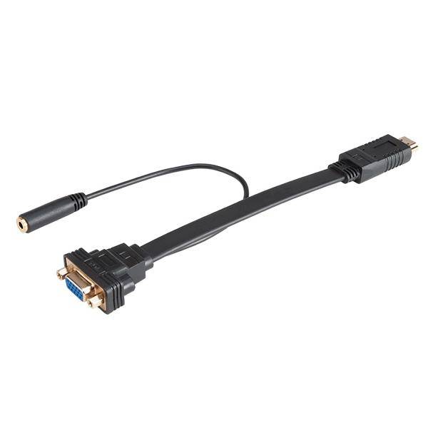 AK-CBHD18-20BK - - HDMI Typ A Standard - VGA D-Sub - männlich - Weiblich - Kabel