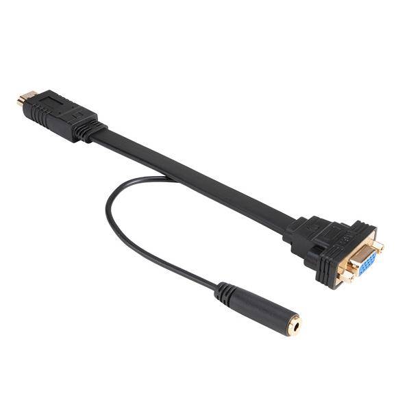 AK-CBHD18-20BK - - HDMI Typ A Standard - VGA D-Sub - männlich - Weiblich - Kabel