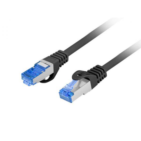 LANBERG Patchkabel CAT.6A S/FTP LSZH CCA 10m Fluke Zert. sw Multimedia-Technik Cat6 Kabel Netzwerk