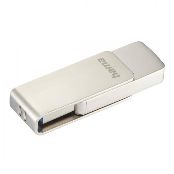 hama 00182486 USB-Stick "Rotate Pro", USB 3.2 Gen1, 128GB, 100MB/s, Silber