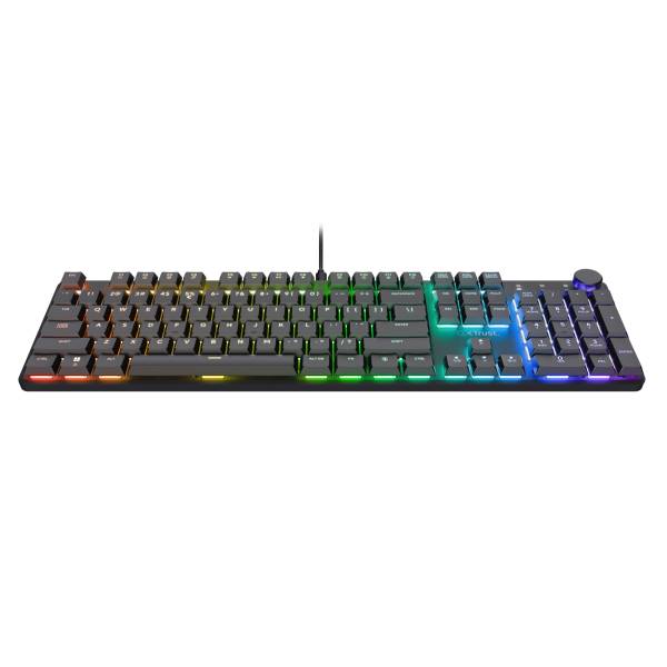 Trust GXT866 TORIX MECHANICAL Kabelgebunden Gaming-Tastatur Deutsch, QWERTZ Schwarz Beleuchtet