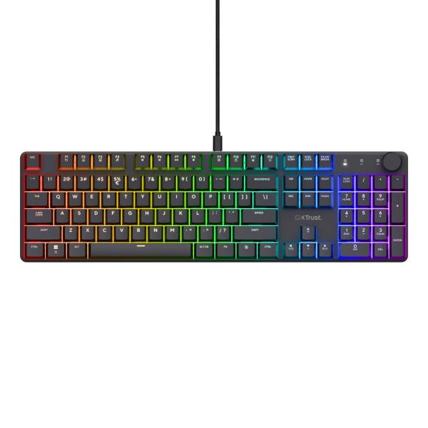 Trust GXT866 TORIX MECHANICAL Kabelgebunden Gaming-Tastatur Deutsch, QWERTZ Schwarz Beleuchtet
