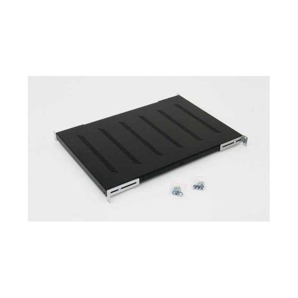 19shelf H4 perforated 1U/450mm - max.150kg black