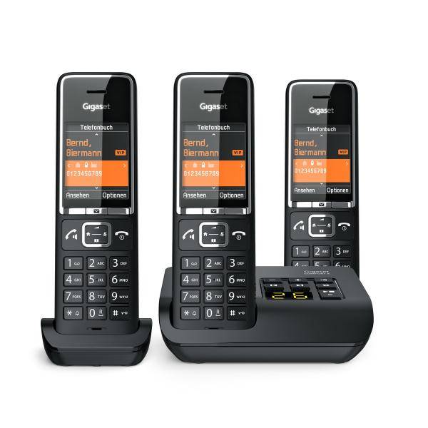 Gigaset COMFORT 550A, Analoges Telefon, Kabelloses Mobilteil, Freisprecheinrichtung, 200