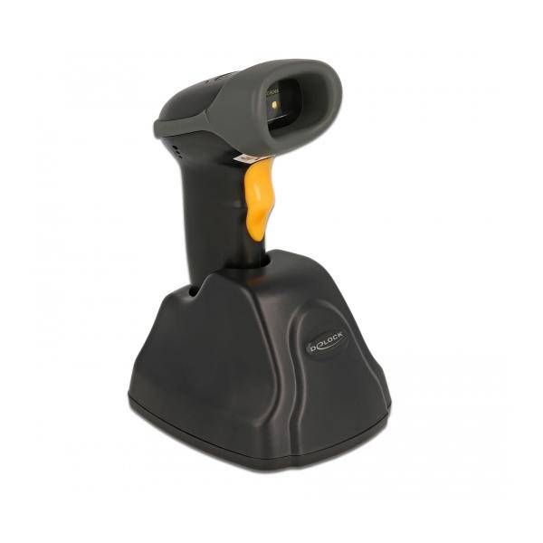 Delock 2.4 GHz Barcode Scanner 1D und 2D mit Ladestation - Mehrsprachig - Barcod