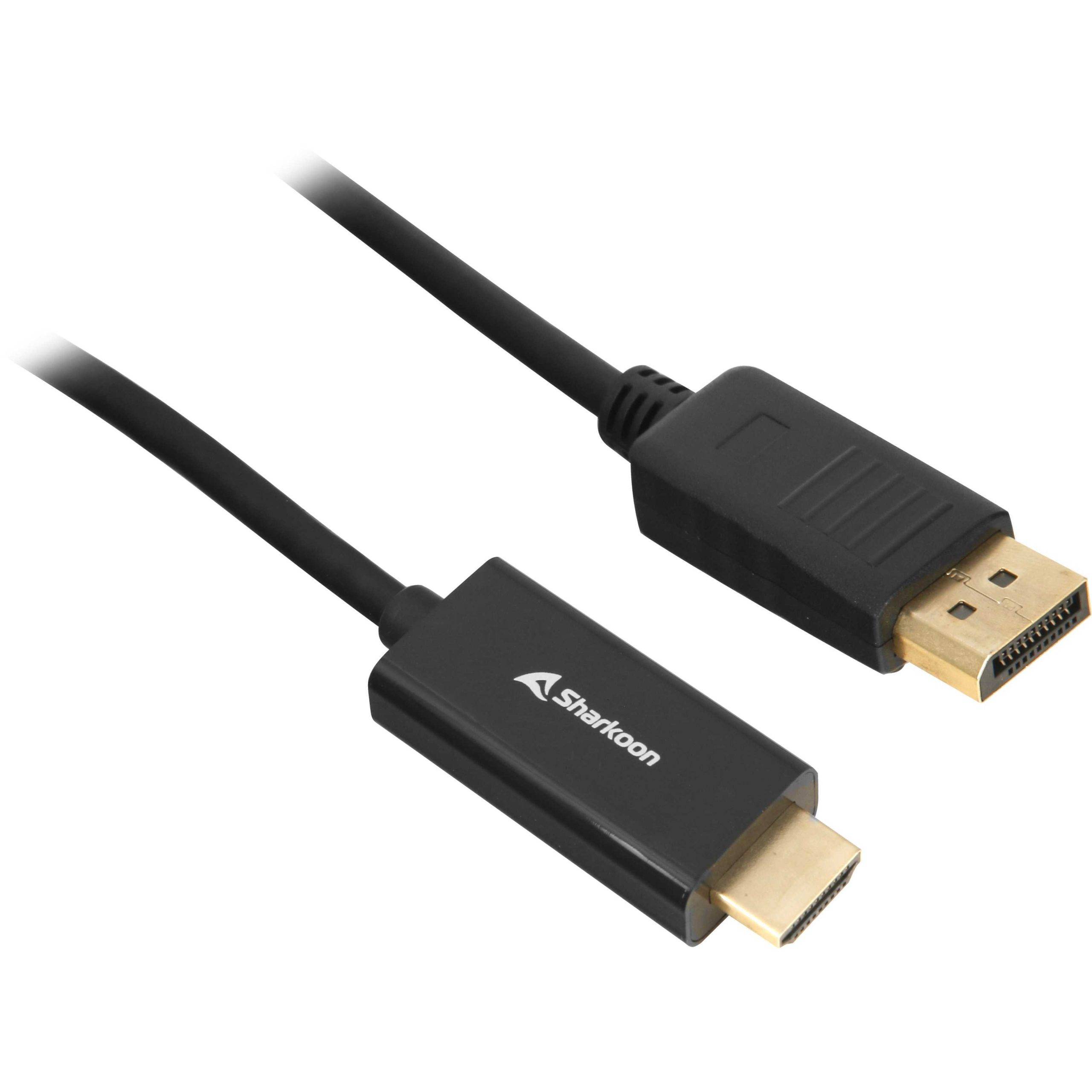 Sharkoon Adapterkabel Displayport 1.2> HDMI 4K schwarz - Digital/Display/Video