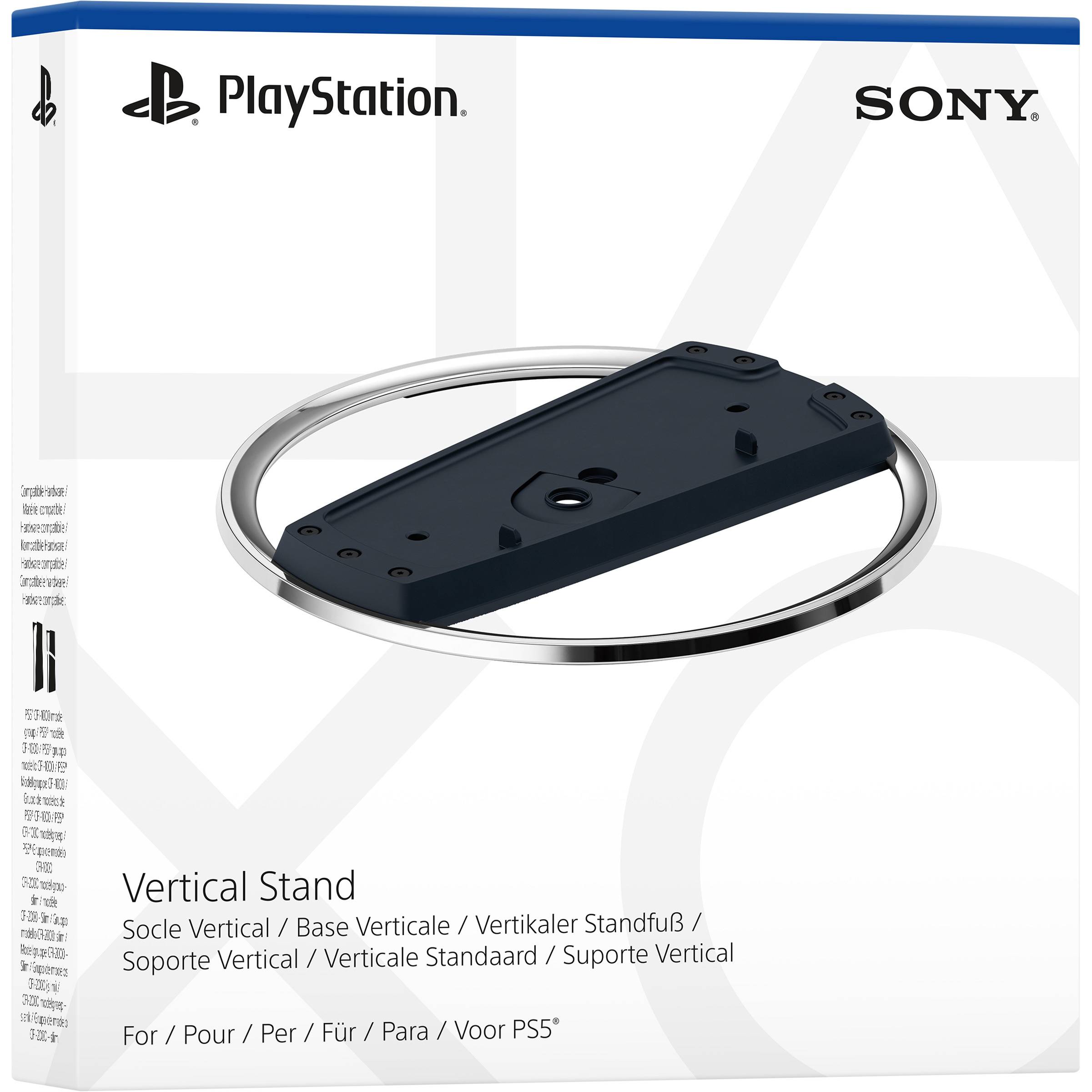 Sony Vertical Stand, Stand, PlayStation 5, Schwarz, Chrom, Glänzend/Matt, PlayStation 5 Slim, PlayStation 5 Slim Digit