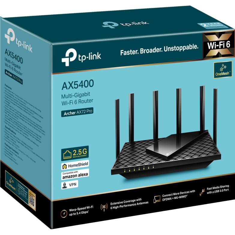 Archer AX72 Pro V1 Drahtlos-Router Desktop