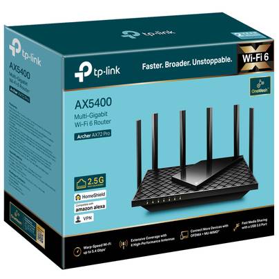 TP-LINK Archer AX72 Pro - Wi-Fi 6 (802.11ax) - Dual-Band (2,4 GHz/5 GHz) - Einge