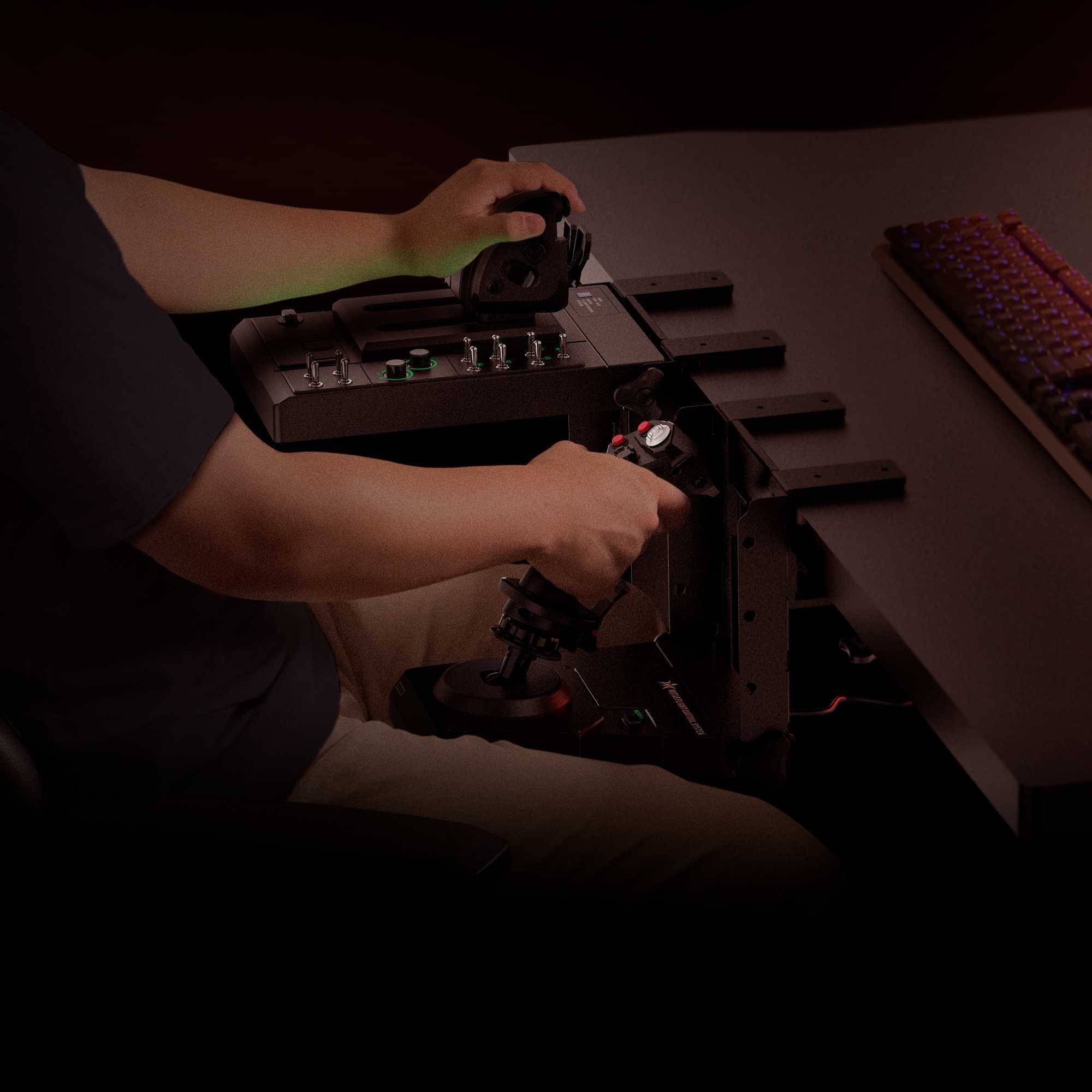 HOTAS Flight Control System & Mount PC HPC-045U Black - Joystick