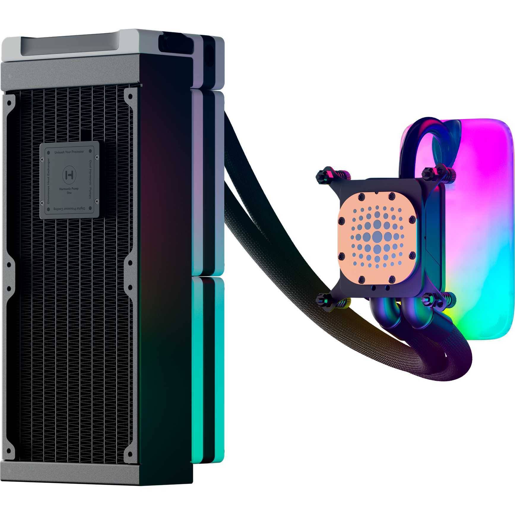 HYTE Q60 THICC 240mm AiO schwarz/weiß - 47,3 dB - AMD Sockel AM4 (Ryzen)AM5