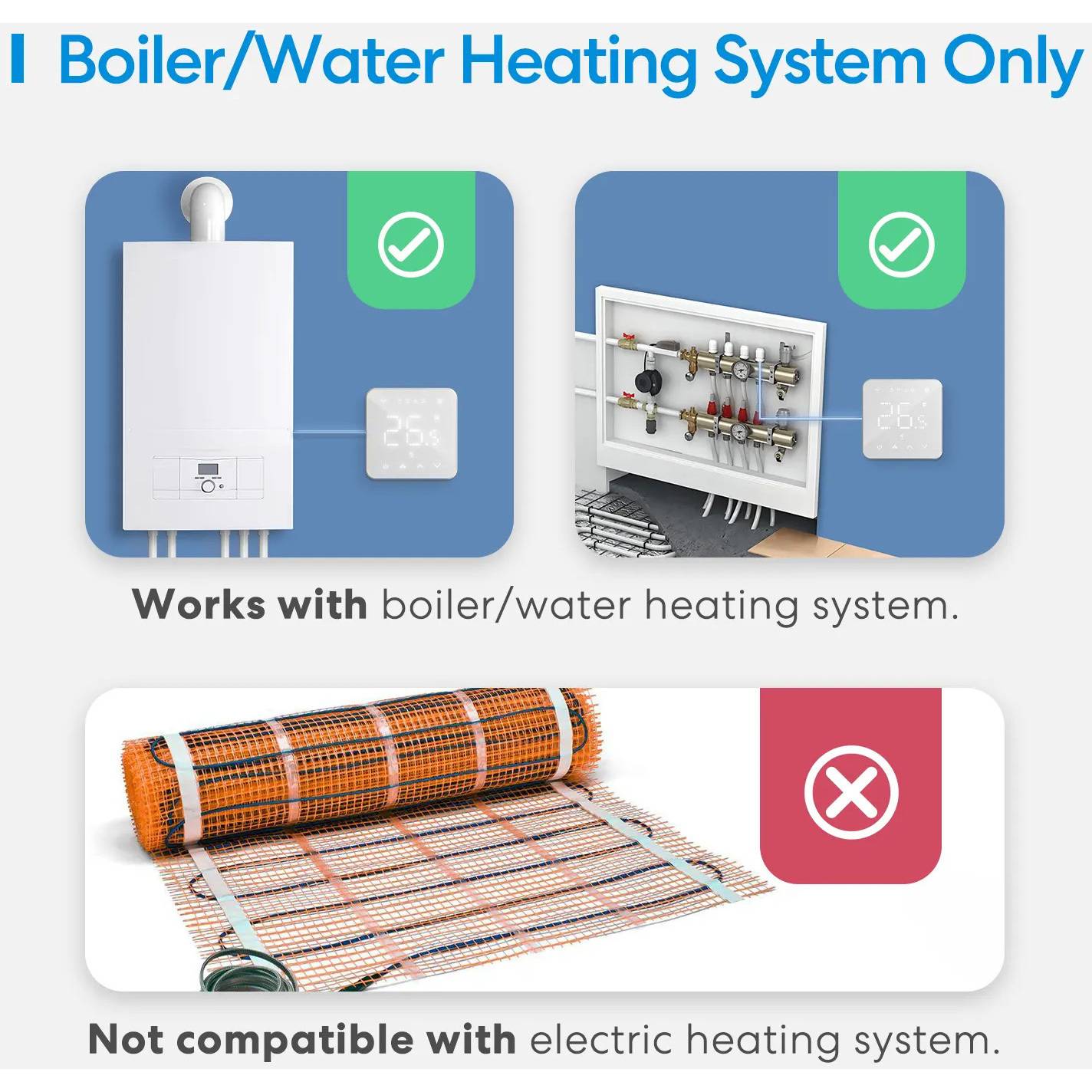 Smart WiFi Thermostat Meross MTS200BHK(EU) (HomeKit)