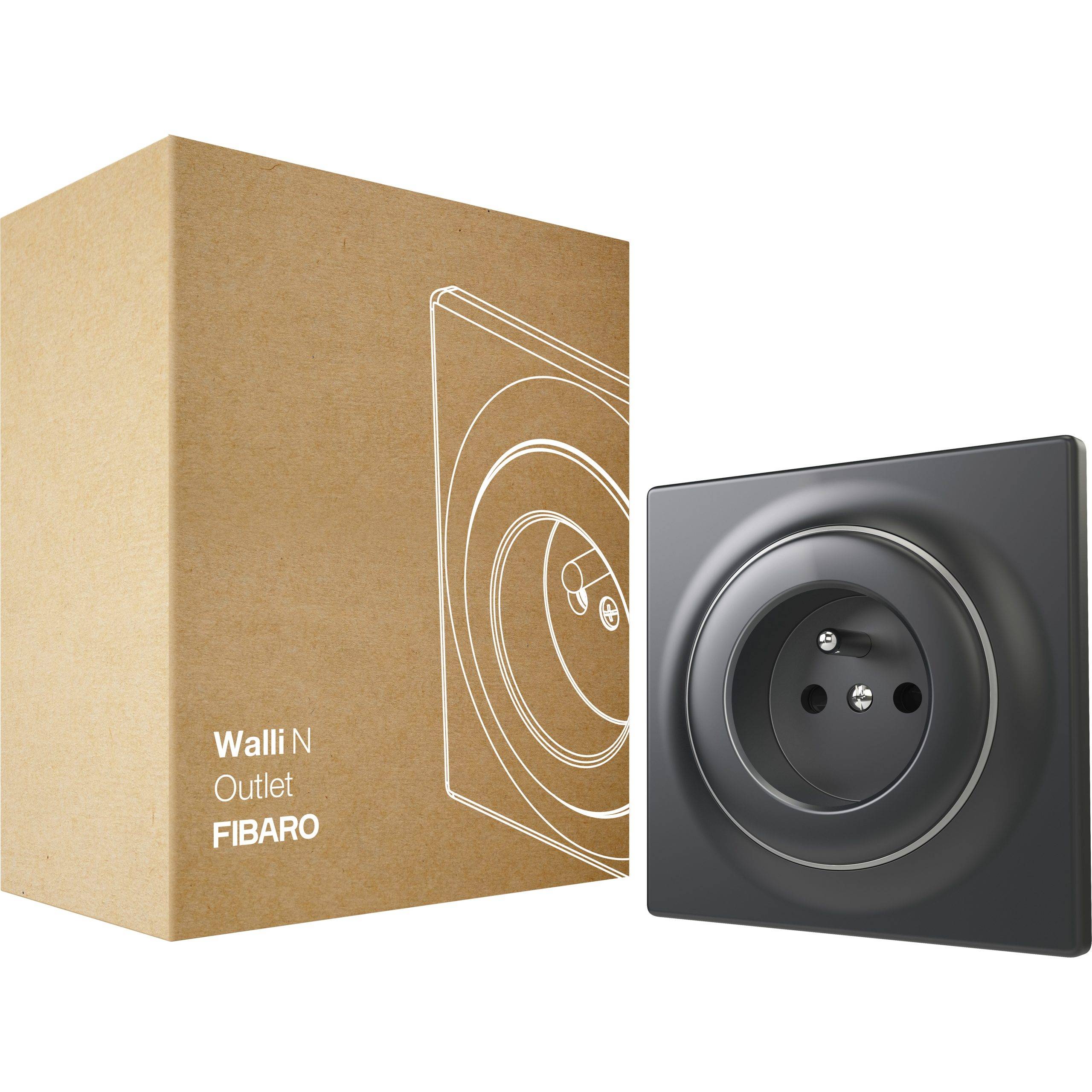 Fibaro Steckdose Walli Outlet N Typ E anthrazit FGWSONE-011-8 (FGWSONE-011-8)
