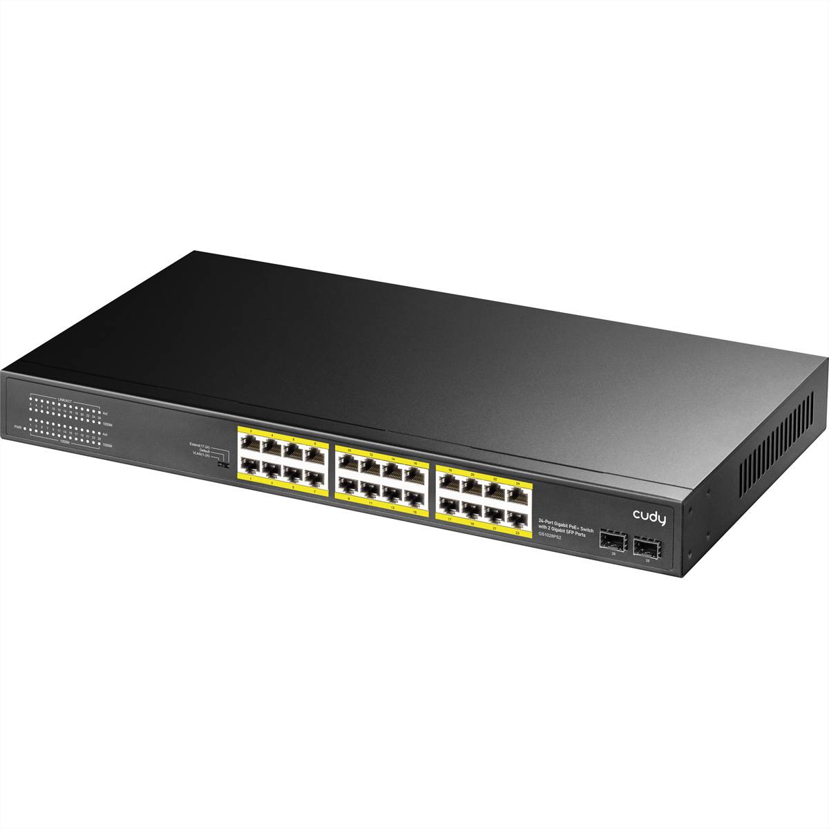 CUDY GS1028PS2 24-Port Gigabit PoE+ Switch 2 SFP Ports 300W