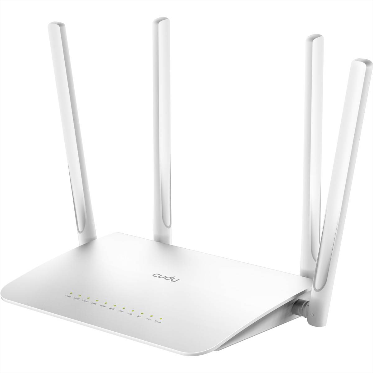 CUDY WR1300, Wi-Fi 5 (802.11ac), Dual-Band (2,4 GHz/5 GHz), Eingebauter Ethernet-Anschluss, Weiß, Ta
