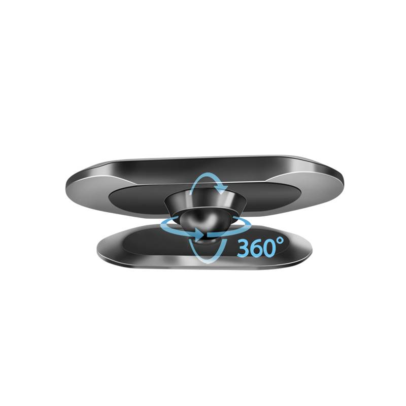 LogiLink Magnetischer Smartphone-Halter, 360° drehbar, bis 800 g, Aluminium, schwarz/silber