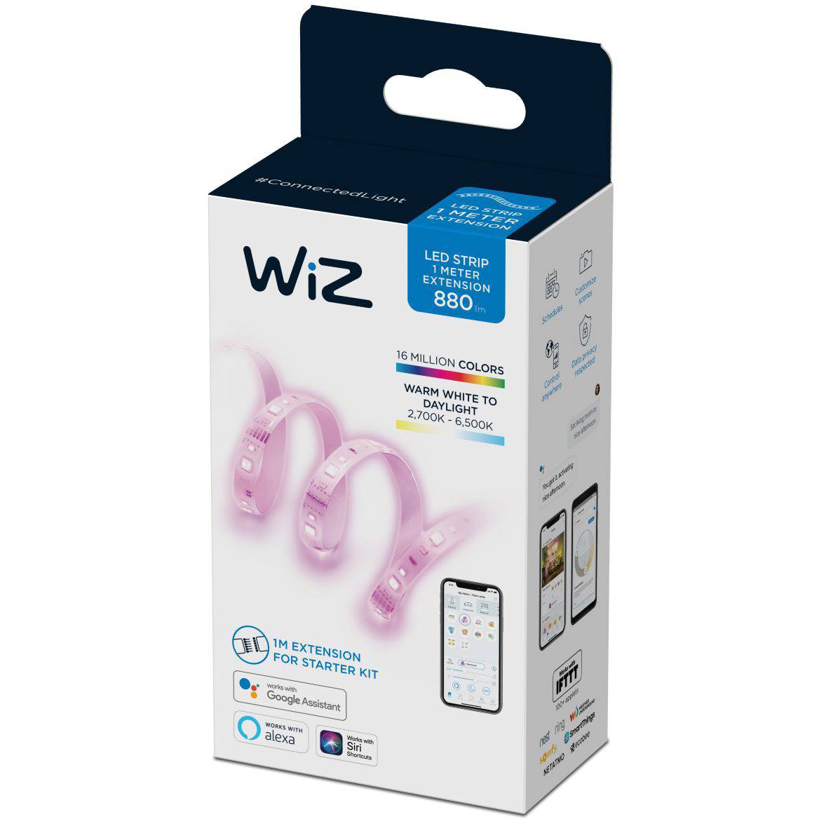 WiZ LED-Streifenverlängerung Intelligente LED-Beleuchtung – Farbiges und weißes Licht – 1 Meter – WLAN – Erweiterung