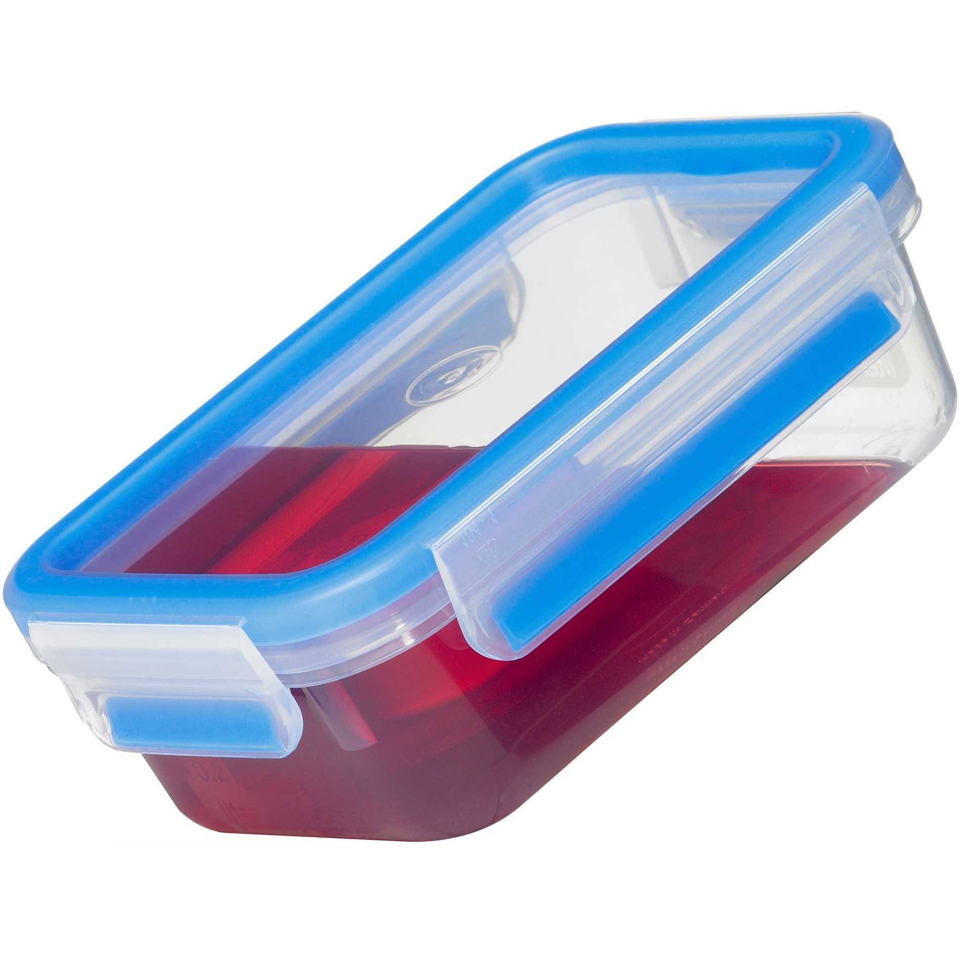 EMSA Vorratsdose CLIP & CLOSE 13,6 x 7,2 x 19,7 cm (B x H x L) 1l spülmaschinenfest Kunststoff transparent 3 St./Pack.