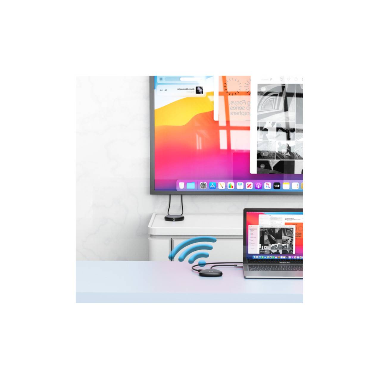 Verbatim Share My Screen USB-C Wireless Adapter4K Hub WDA-02 Adapter