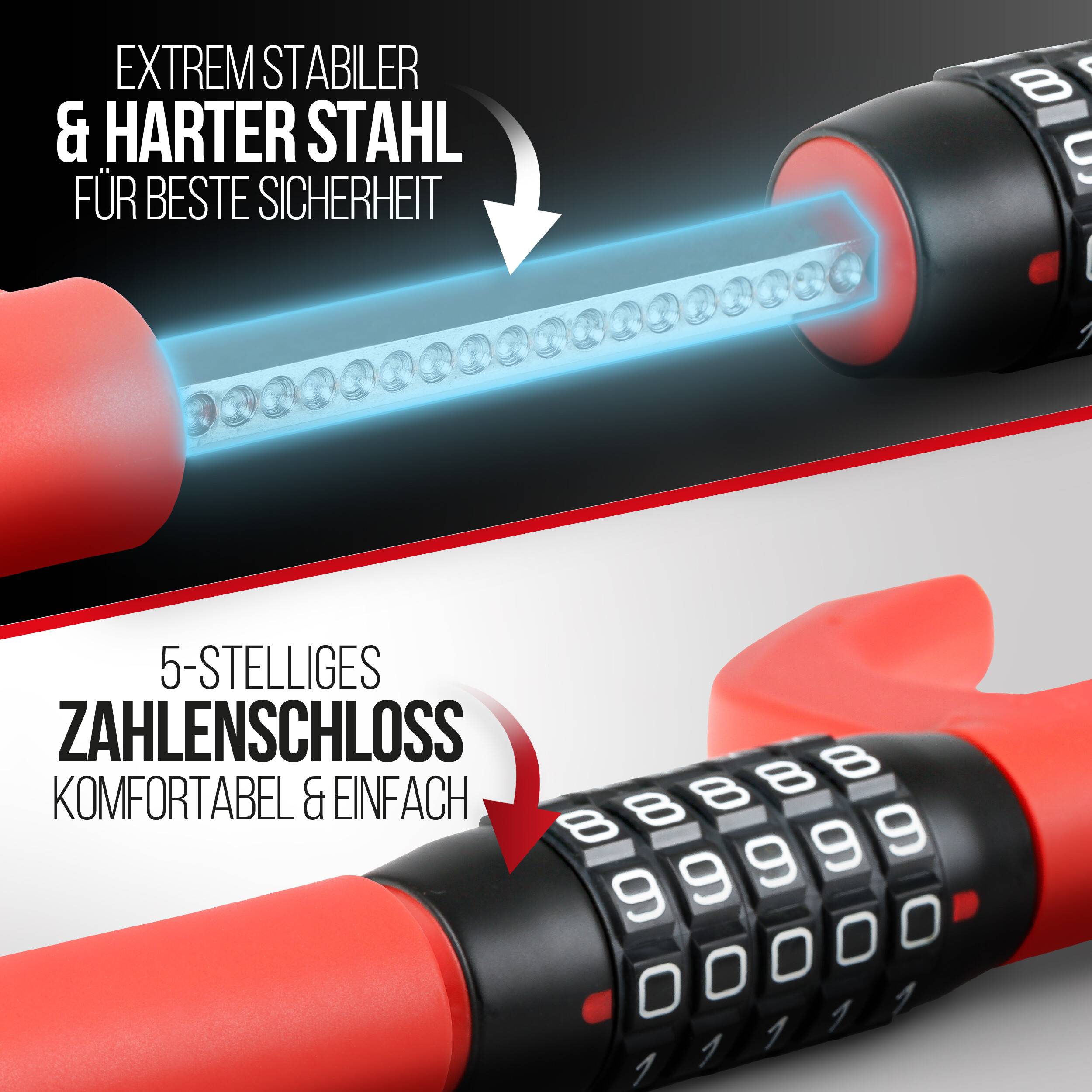 HEYNER® Lenkradsperre für SUNLIGHT T68 Wegfahrsperre mit Zahlenschloss Diebstahlsicherung extra lang