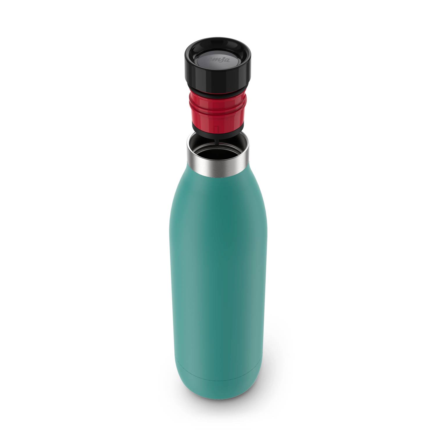 EMSA Bludrop Sleeve N3111100, 700 ml, Tägliche Nutzung, Schwarz, Edelstahl, Edelstahl, 12 h, 6 h