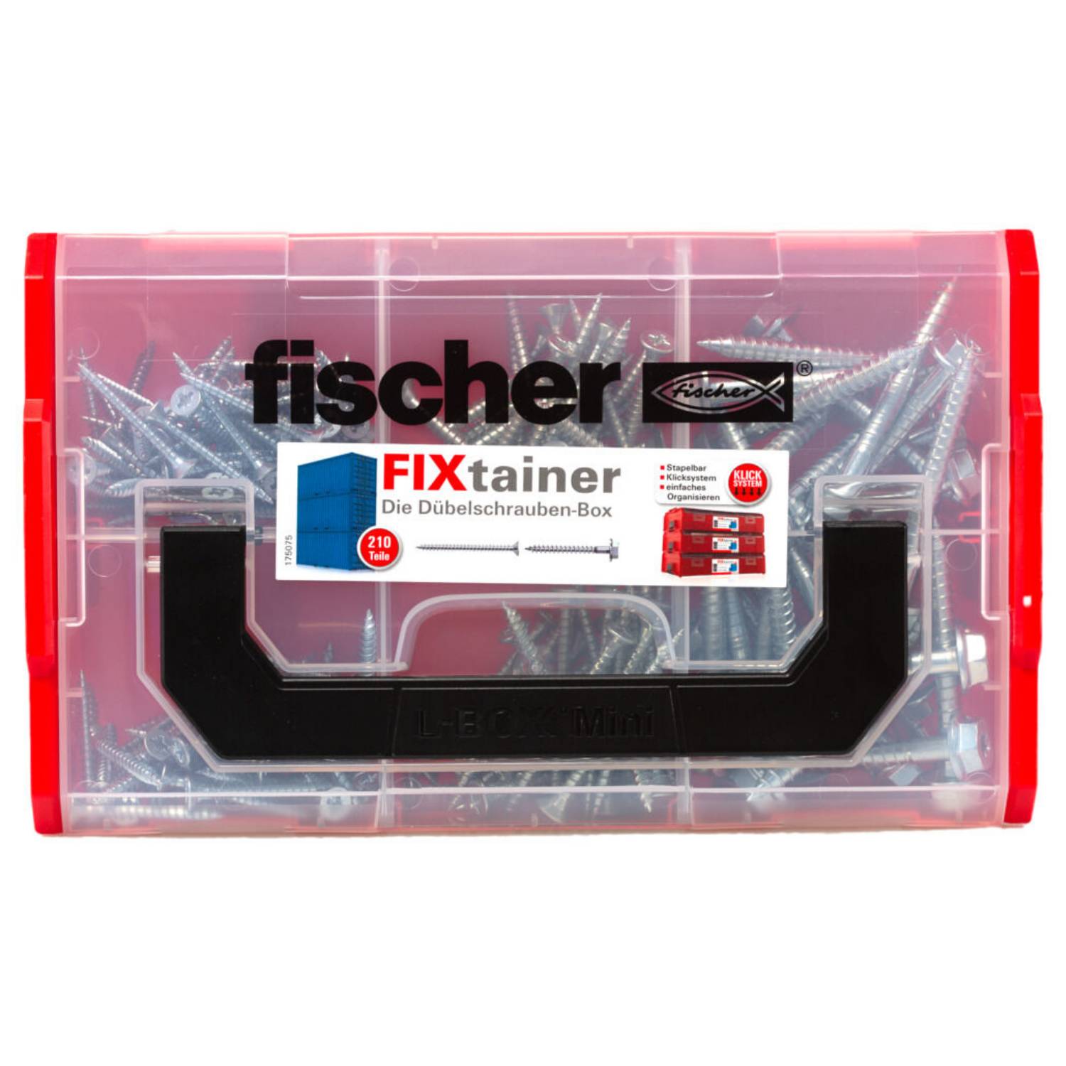 fischer 553347, Schraubensatz, Metall, Beton, Faserplatte, Gipskarton, TX40, Box, 210 Stück(e)