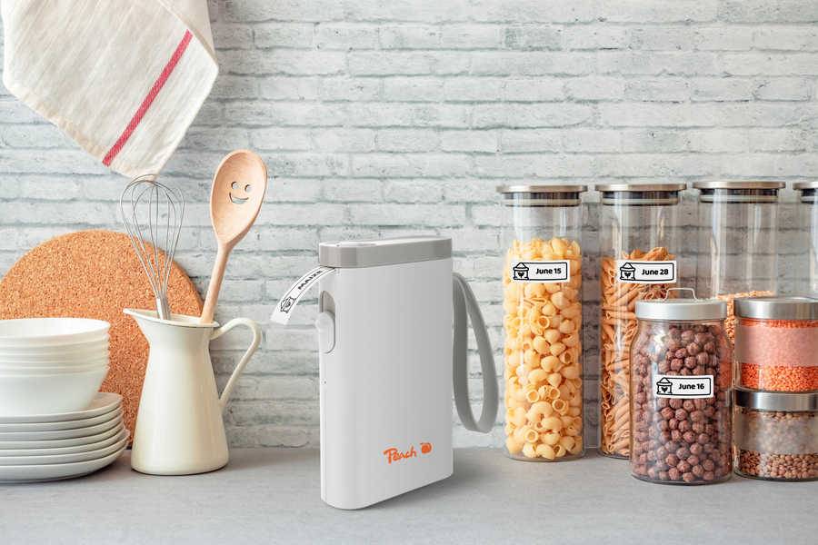 Peach Label Printer PE110 weiß retail - Etiketten-/Labeldrucker - Thermotransferdruck
