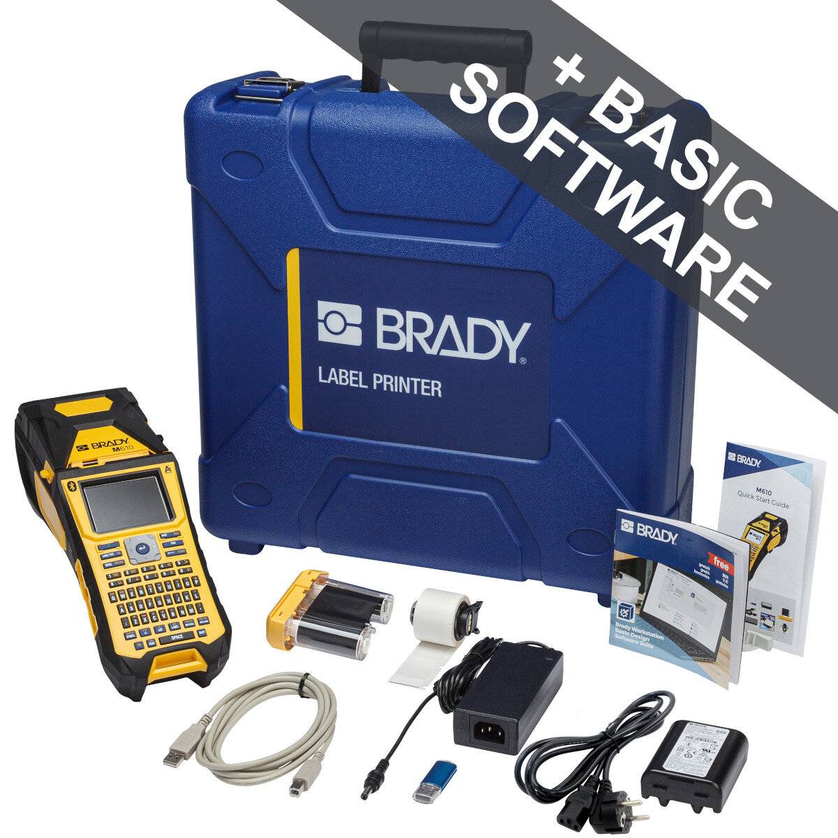 Brady Corporation M610-QWERTY-EU-BT mobiler Thermotransfer-Drucker QWERTY-Tastatur PC-Anschluss