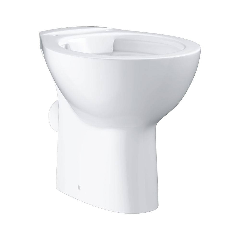Grohe Bau Keramik Stand-Tiefspül-WC, Abgang waagerecht, spülrandlos, aus Sanitärkeramik, Alpinweiß, 39430000