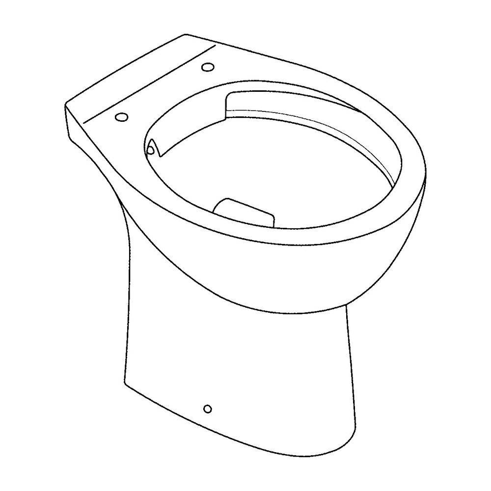 Grohe Bau Keramik Stand-Tiefspül-WC, Abgang waagerecht, spülrandlos, aus Sanitärkeramik, Alpinweiß, 39430000