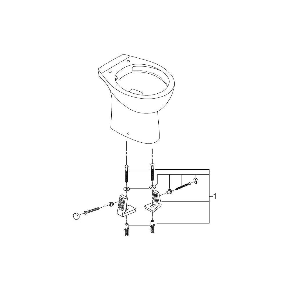 Grohe Bau Keramik Stand-Tiefspül-WC, Abgang waagerecht, spülrandlos, aus Sanitärkeramik, Alpinweiß, 39430000