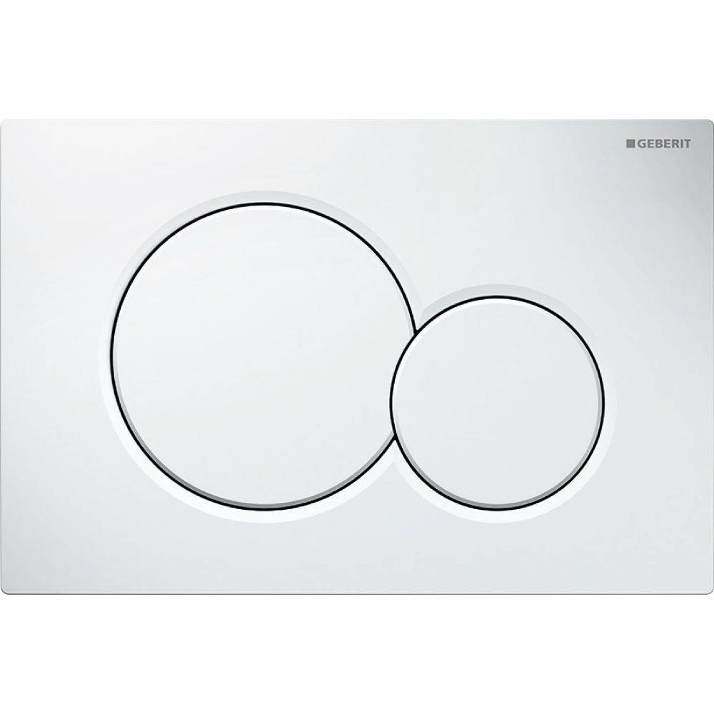 Geberit Betätigungsplatte Sigma01, 2-Mengen-Spülung, Kunststoff, Alpinweiß