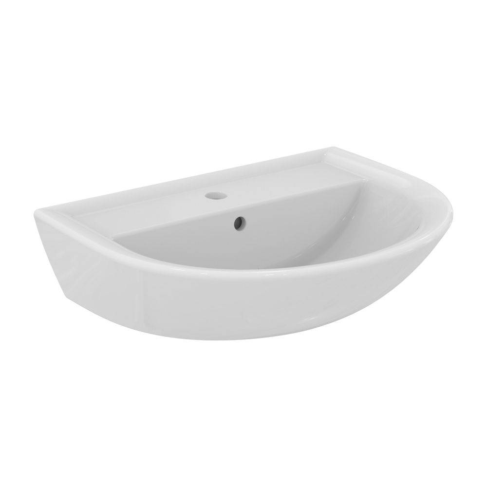 Ideal Standard Waschtisch Eurovit, 1 Hahnloch, mit Überlauf 600x470x175mm, Weiß