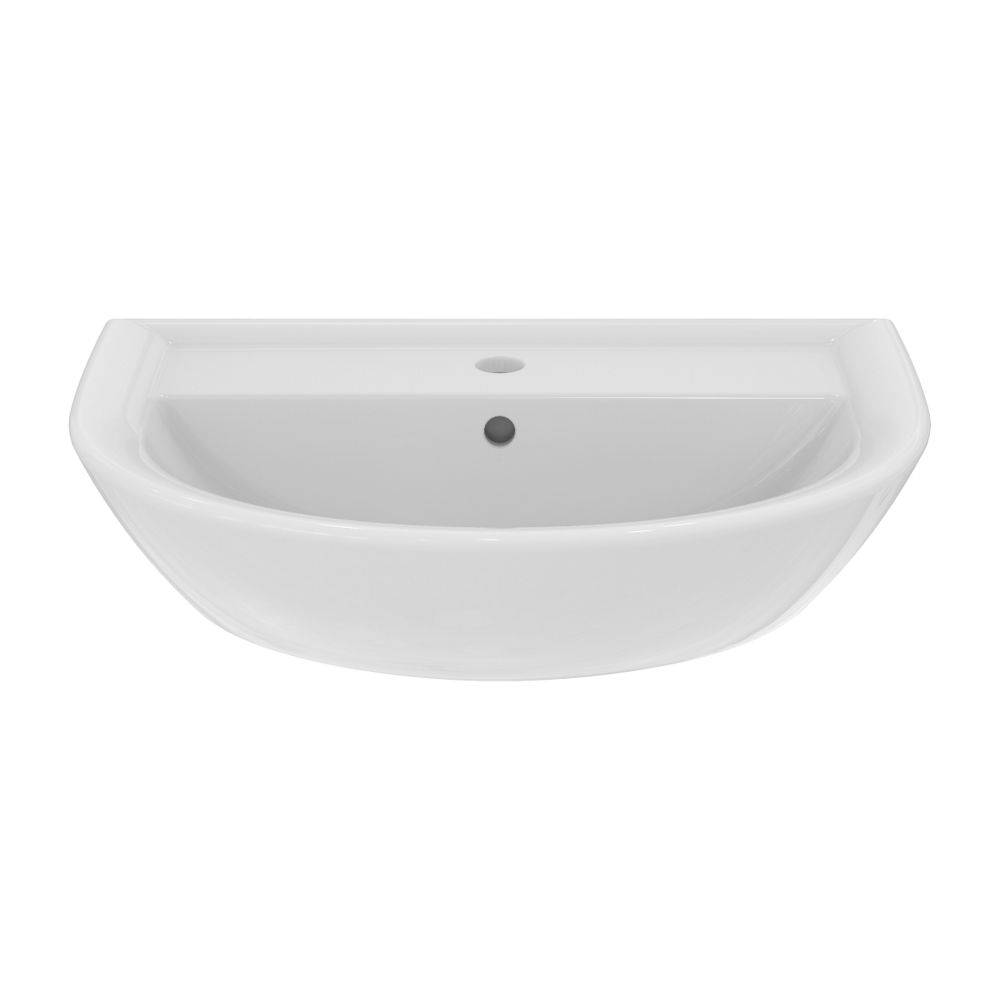 Ideal Standard Waschtisch Eurovit, 1 Hahnloch, mit Überlauf 600x470x175mm, Weiß