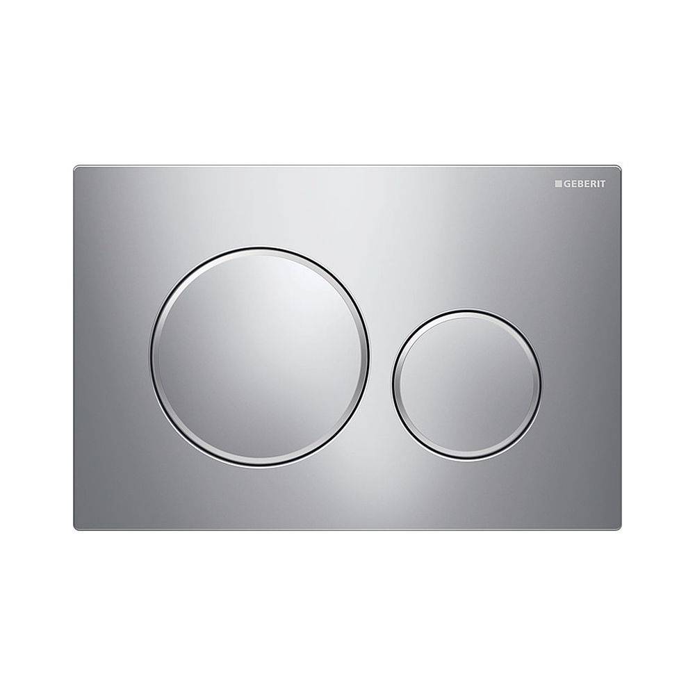 Geberit Drückerplatte Sigma20 mit 2-Mengen-Spülung, Hochglanz verchromt, Mattverchrom