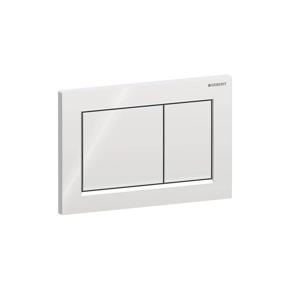 Geberit Betätigungsplatte Omega20, 2-Mengen-Spülung, 212x142x10mm, Kunststoff, Chrom glänzend/Chrom matt