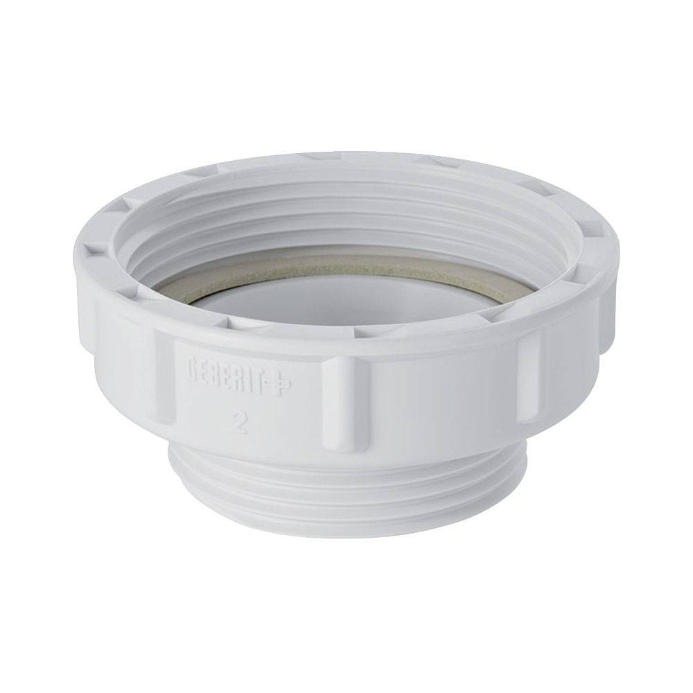 Geberit Reduktion mit Flachdichtung Rohrgewinde G 2"xRohrgewinde 1 1/2", Alpinweiß