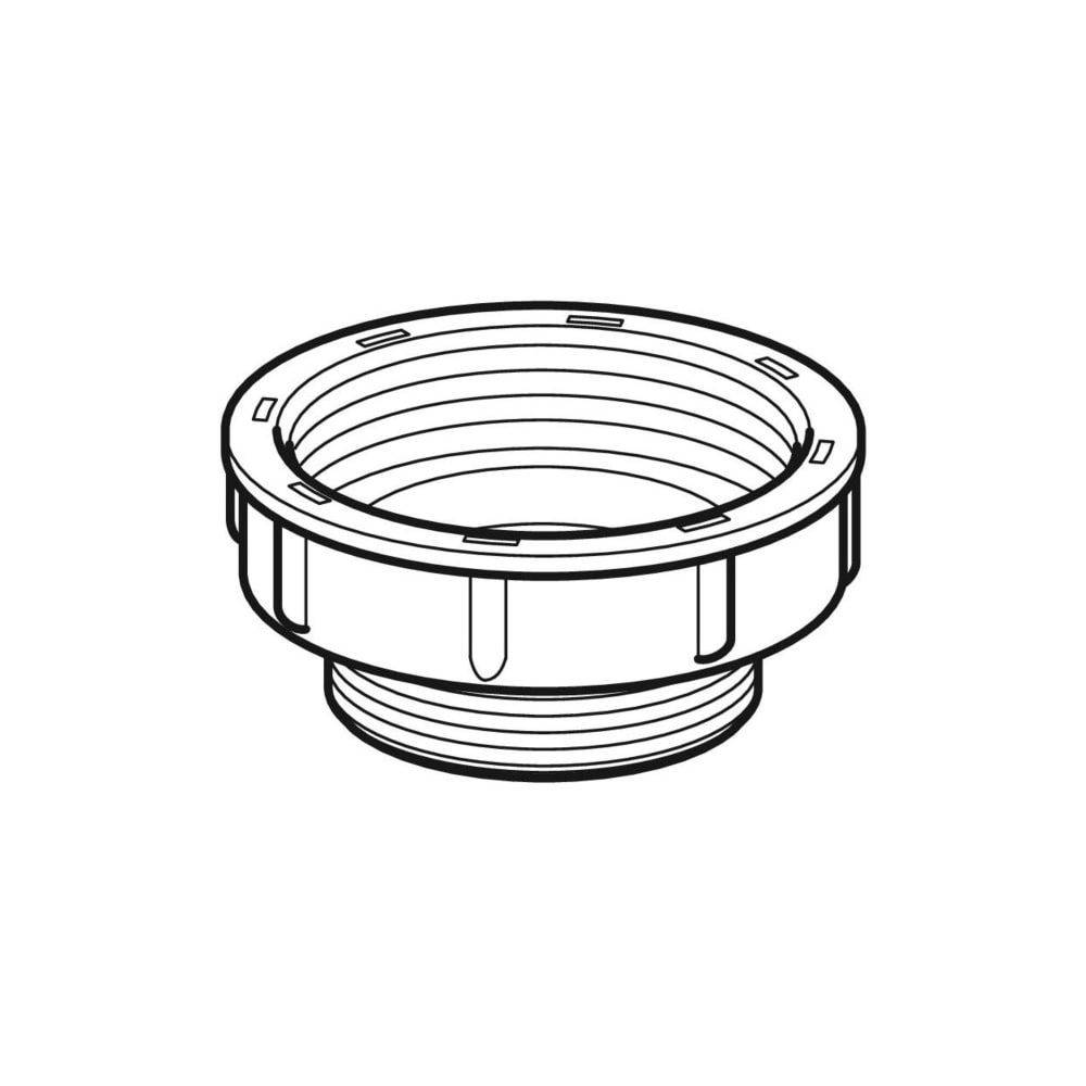 Geberit Reduktion mit Flachdichtung Rohrgewinde G 2"xRohrgewinde 1 1/2", Alpinweiß